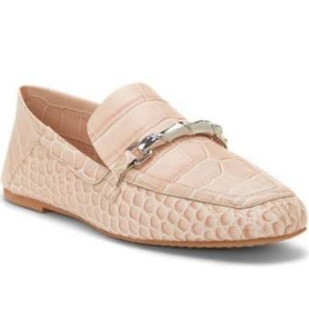 Vince Camuto Pink Loafers with Silver Accent